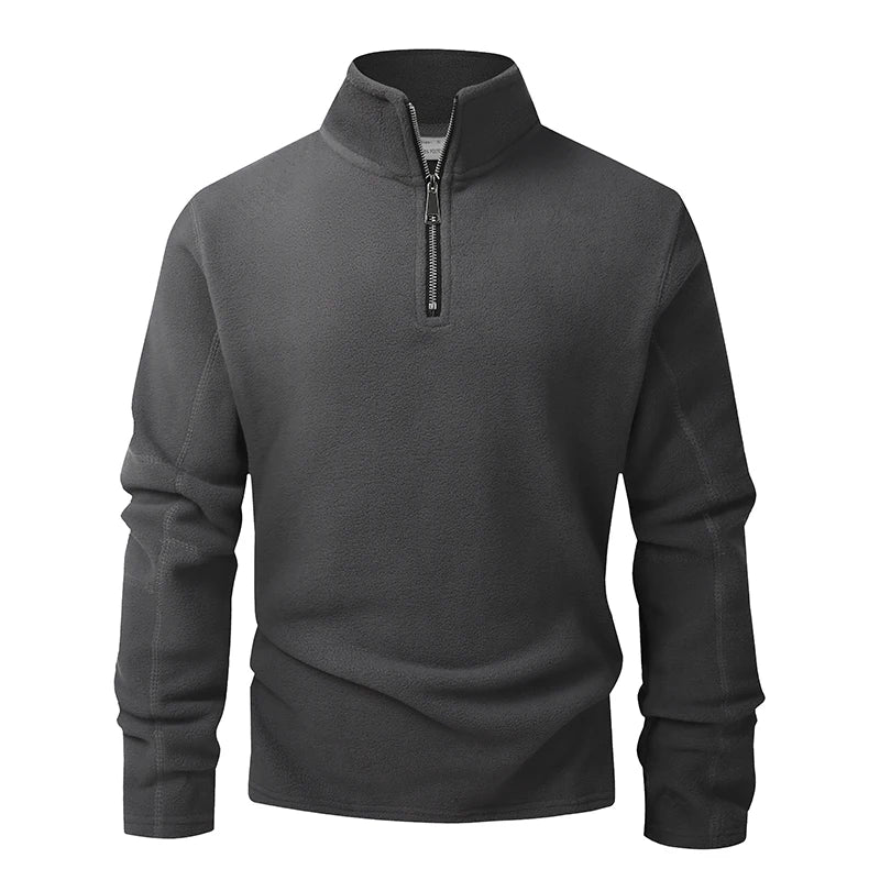 Men'S Hoodies Sweatshirts Thicken Warm Fleece Tracksuit for Men Zipper Neck Pullover Men'S Winter Clothing Soft Shell Men Hoodie
