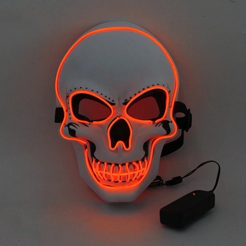 Masque crâne LED fil froid Halloween