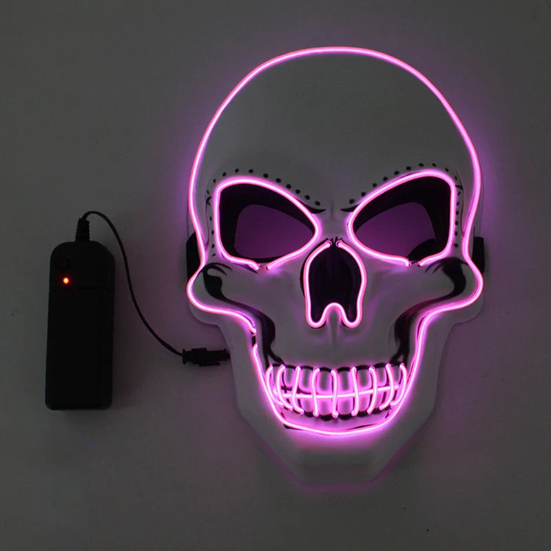Masque crâne LED fil froid Halloween
