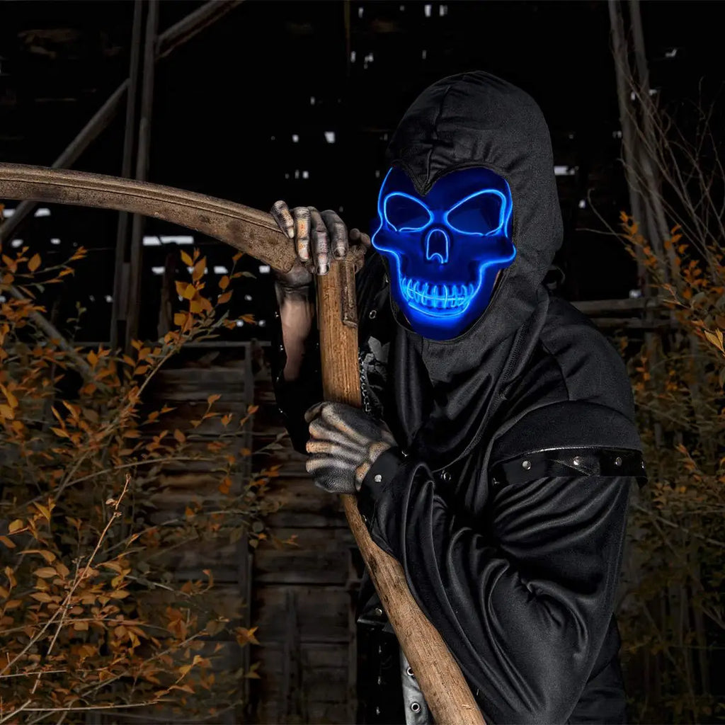 Masque crâne LED fil froid Halloween