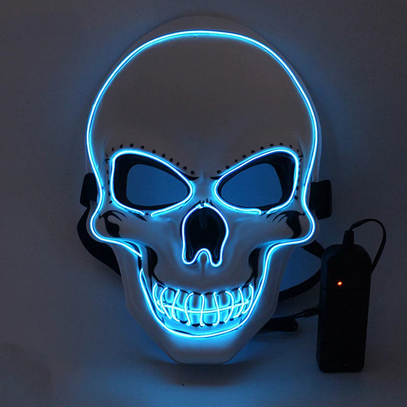 Masque crâne LED fil froid Halloween
