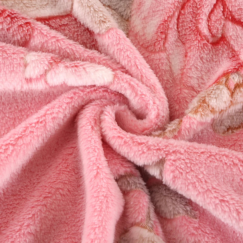1Pc Blanket Floral Style Bedspread Fleece Blanket Plaid Travel Shawl Sofa Nap Blankets Home Bedsheet Manta