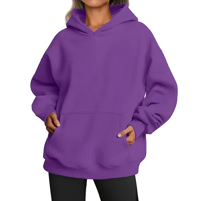 New Women Casual Hoodies Men and Women Fleece Warm Hoodies Spring Autumn Pullovers Fashion Multiple Colour Oversized Sweatshirts