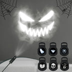 USB Projector Light Halloween Ghost Skull Night Light Switchable Pattern LED Projector Lamp for Room Ceiling Window Wall Decor