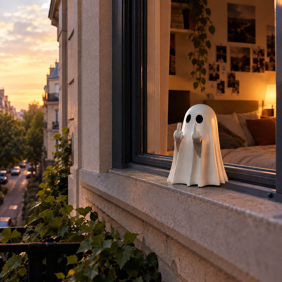 Statue Fantôme Halloween – Décoration Rigolote 👻