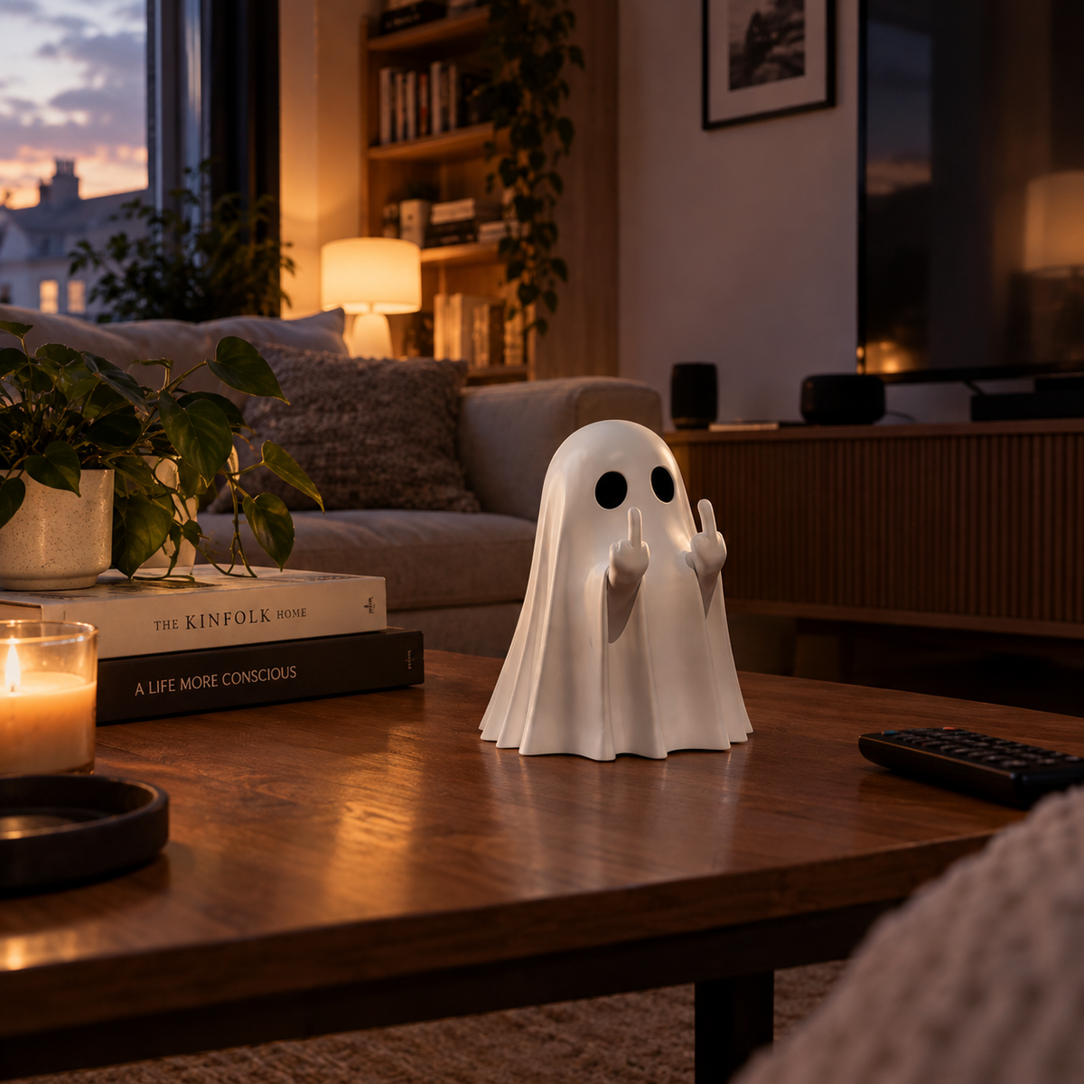 Statue Fantôme Halloween – Décoration Rigolote 👻