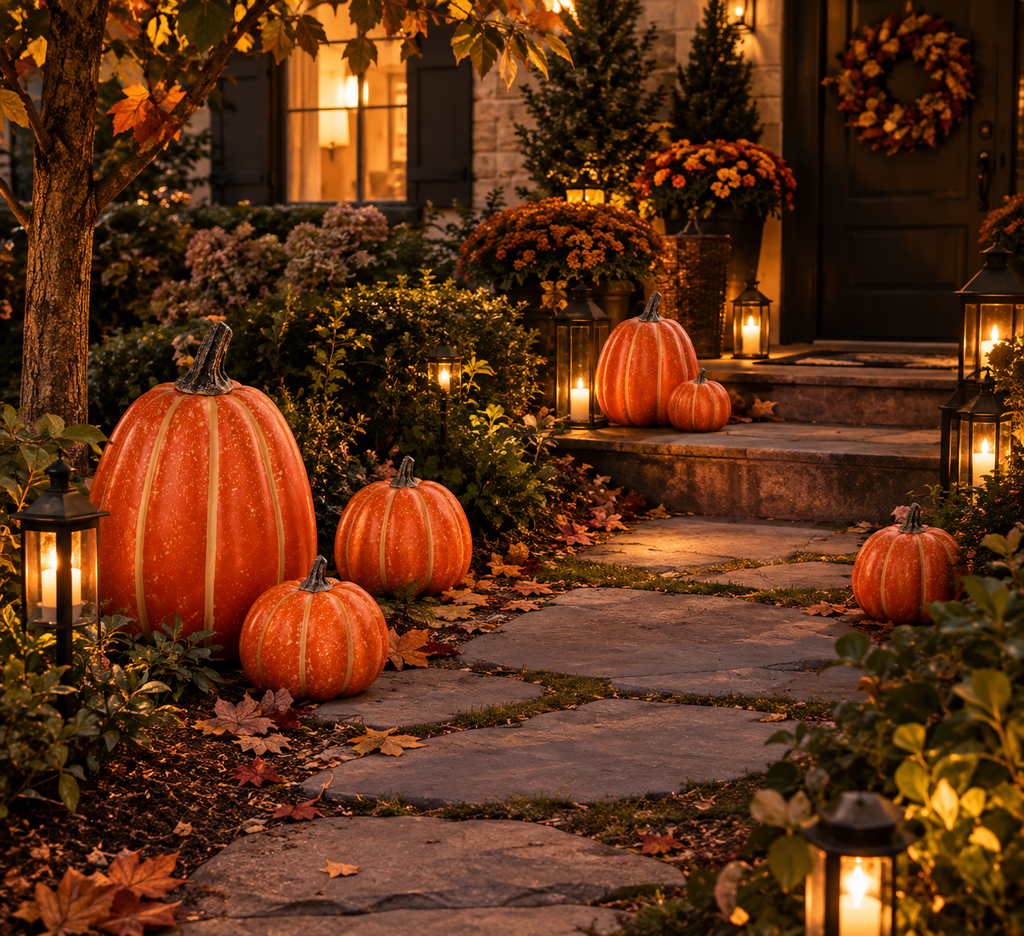 Lot de 7 Citrouilles Décoratives Halloween – Décoration Maison & Table 🎃