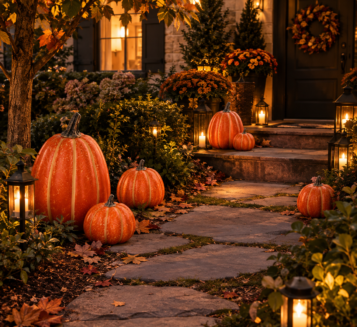 Lot de 7 Citrouilles Décoratives Halloween – Décoration Maison & Table 🎃
