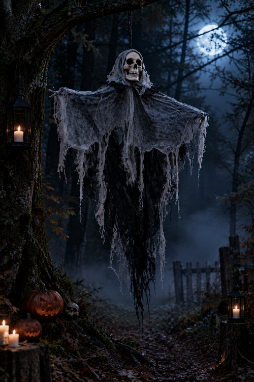 Fantôme squelette Halloween à suspendre