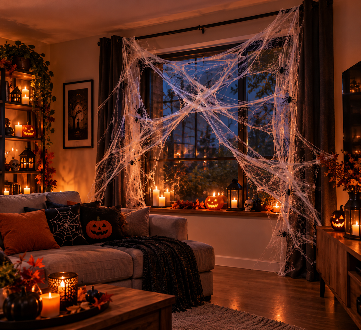 Toile d'araignée décorative Halloween