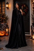 Cape à capuche en velours Halloween