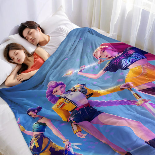 Demon Hunter Lightweight Microfiber Soft Christmas Fleece Blanket Warm Cozy Throw for Bed Sofa Office Travel All Season