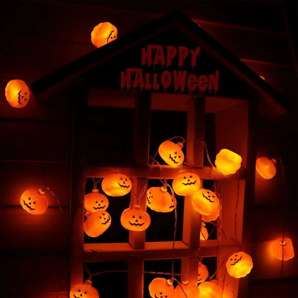 Guirlande lumineuse citrouilles 3D Halloween
