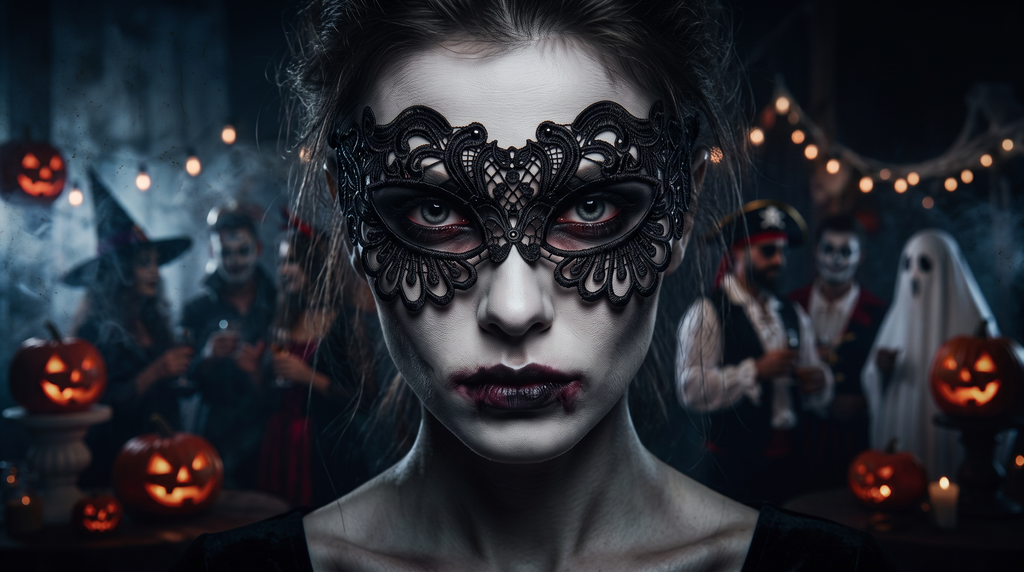Masque Loup en Dentelle – Bal Masqué & Halloween