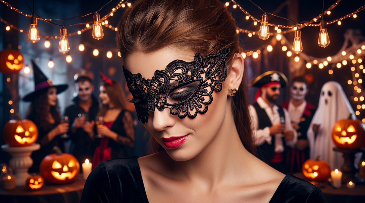 Masque Loup en Dentelle – Bal Masqué & Halloween