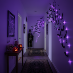 Décoration Halloween chauves-souris LED couloir